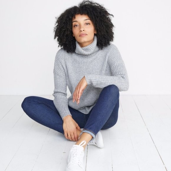 Marine Layer Annie Ribbed Turtleneck Sweater - Picture 1 of 11